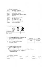 English worksheet: Personal information