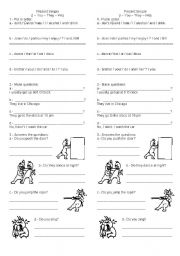 English Worksheet: Present simple