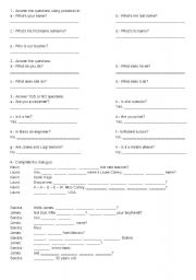 English worksheet: Verb to be