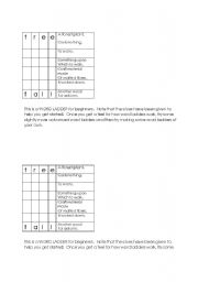 English worksheet: English language word ladders