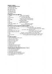 English Worksheet: Present simple