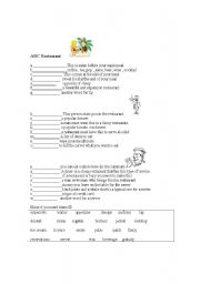 English worksheet: ABC Restaurant