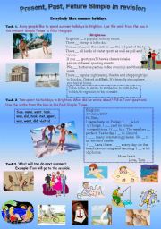 English Worksheet: Summer holidays