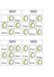 English Worksheet: BINGO WITH TIME