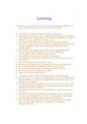 English Worksheet: listening