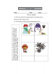 English Worksheet: THE FOUR SEASONS