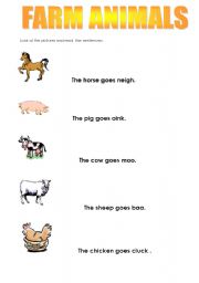 English worksheet: FARM ANIMALS