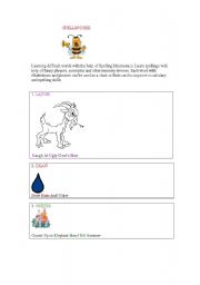 English Worksheet: Spelling Bee