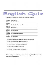 English worksheet: Conjunction Quiz