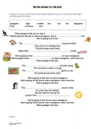 English worksheet: Going to the zoo