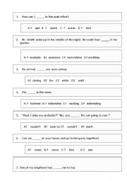 English worksheet: Simple tests