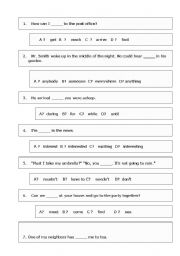 English Worksheet: Simple tests
