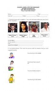 English Worksheet: health