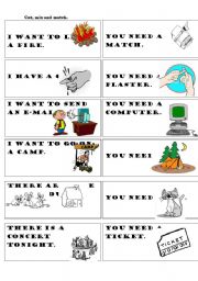 English worksheet: NEED + NOUN