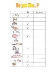 English worksheet: Do you like?