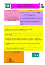 English Worksheet: wordformation