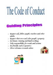 English worksheet: The code of conduct