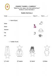 English worksheet: Clothes