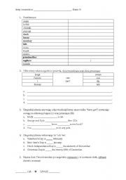 English Worksheet: English - Polish Test