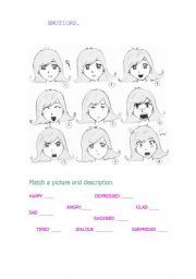 English Worksheet: Emotions