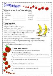 English Worksheet: comparisons