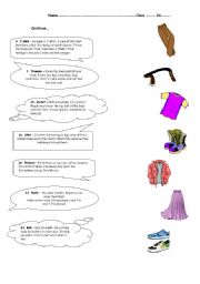 English worksheet: Clothes vocauburaly part.2
