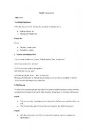 English Worksheet: Introductions