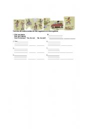 English Worksheet: Can- Can`t 