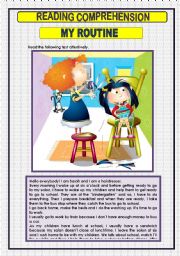 English Worksheet: READING COMPREHENSION - 