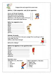 comparative and superlative exercises