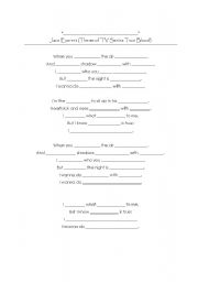 English worksheet: BAD THINGS - Jace Everett song