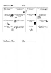 English Worksheet: Find Someone Who