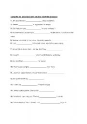 English worksheet: indefinite pronouns