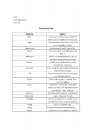 English Worksheet: describing cats