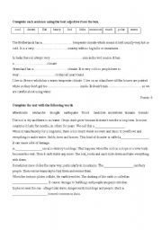 English Worksheet: Natural disasters