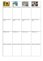 English worksheet: SEASONS: INTERVIEW YOUR PARTNER