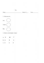 English Worksheet: test