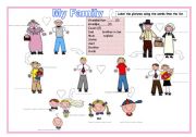 English Worksheet: My Family