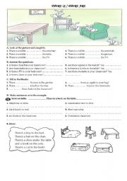 English Worksheet: there is/there are