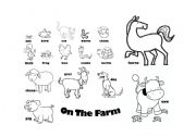 English Worksheet: Animals: On The Farm