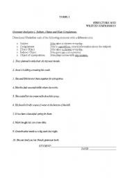 English Worksheet: TOEFL EXERCISES