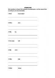 English worksheet: Simple Past (Questions and Answers)