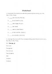 English Worksheet: worksheet