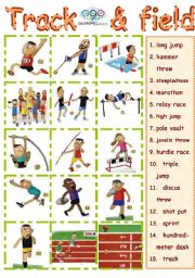 English Worksheet: Track & Field