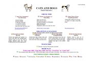 English worksheet: Cats and Dogs