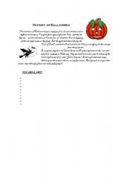 English worksheet: Halloween Facts