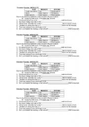 English Worksheet: Modals in present, past and future