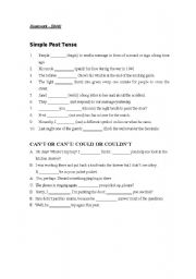 English worksheet: Past Tense - Modals