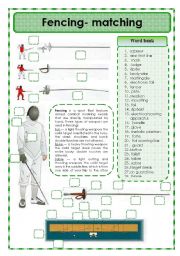 Fencing - matching exercise