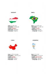 English Worksheet: Countries Flags